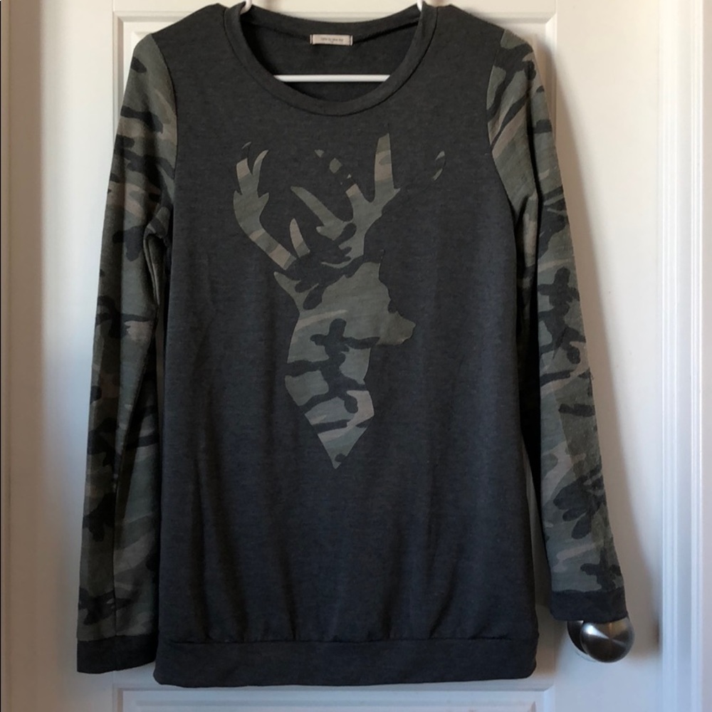 S Camo elk boutique sweatshirt